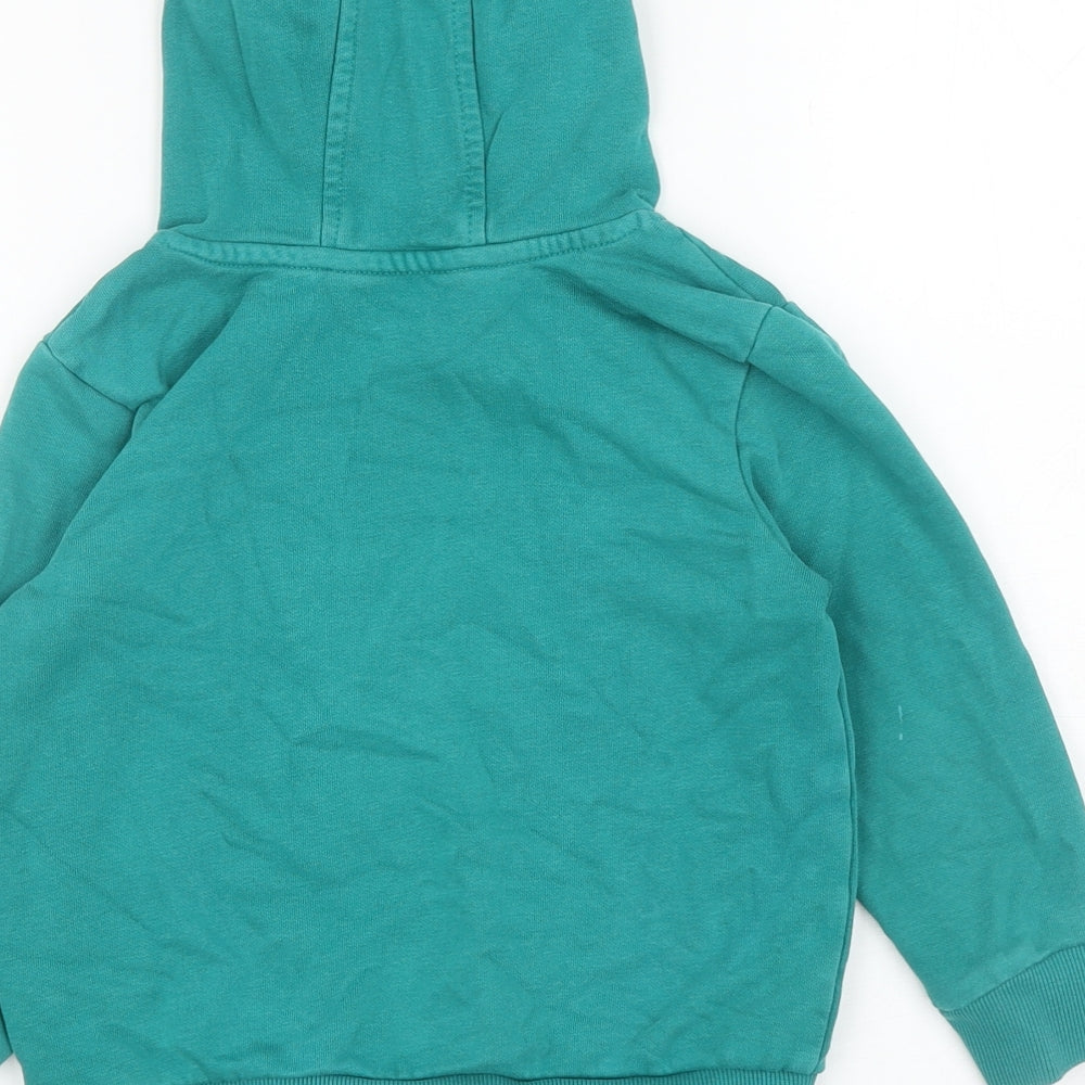 George Boys Green Cotton Pullover Hoodie Size 3-4 Years Pullover - Dinosaur Skeletons