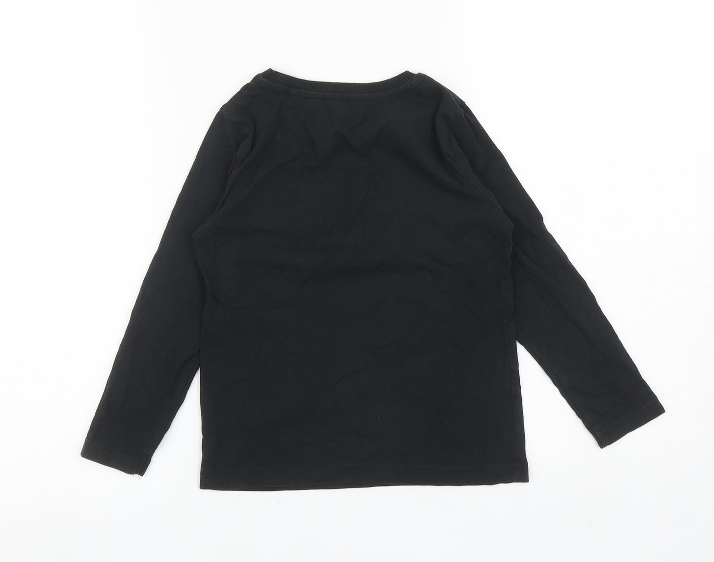 TU Girls Black Cotton Basic Casual Size 4-5 Years Round Neck Pullover - Ghosts