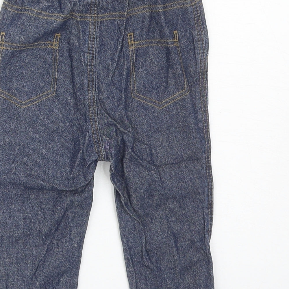 George Boys Blue Cotton Capri Jeans Size 6-9 Months Drawstring
