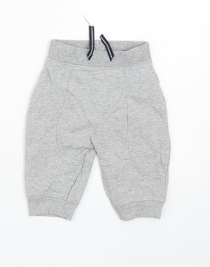 Peacocks Baby Grey Polyester Jogger Trousers Size 3-6 Months Drawstring