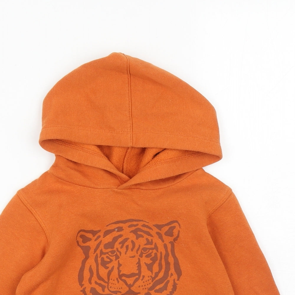H&M Boys Orange Cotton Pullover Jumper Size 24 Months Pullover - Tiger