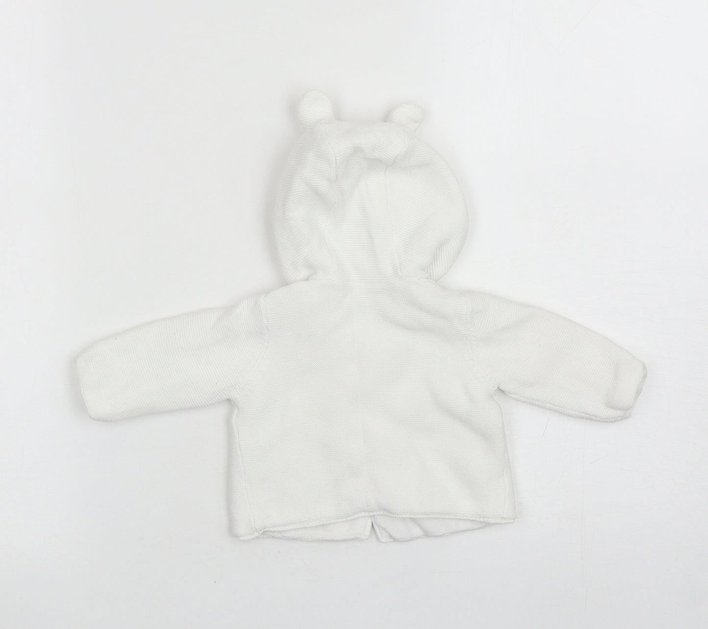 Mothercare Baby White Basic Jacket Coatigan Size 0-3 Months Button