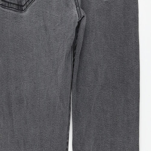 Topman Mens Grey Cotton Skinny Jeans Size 32 in L32 in Regular Zip