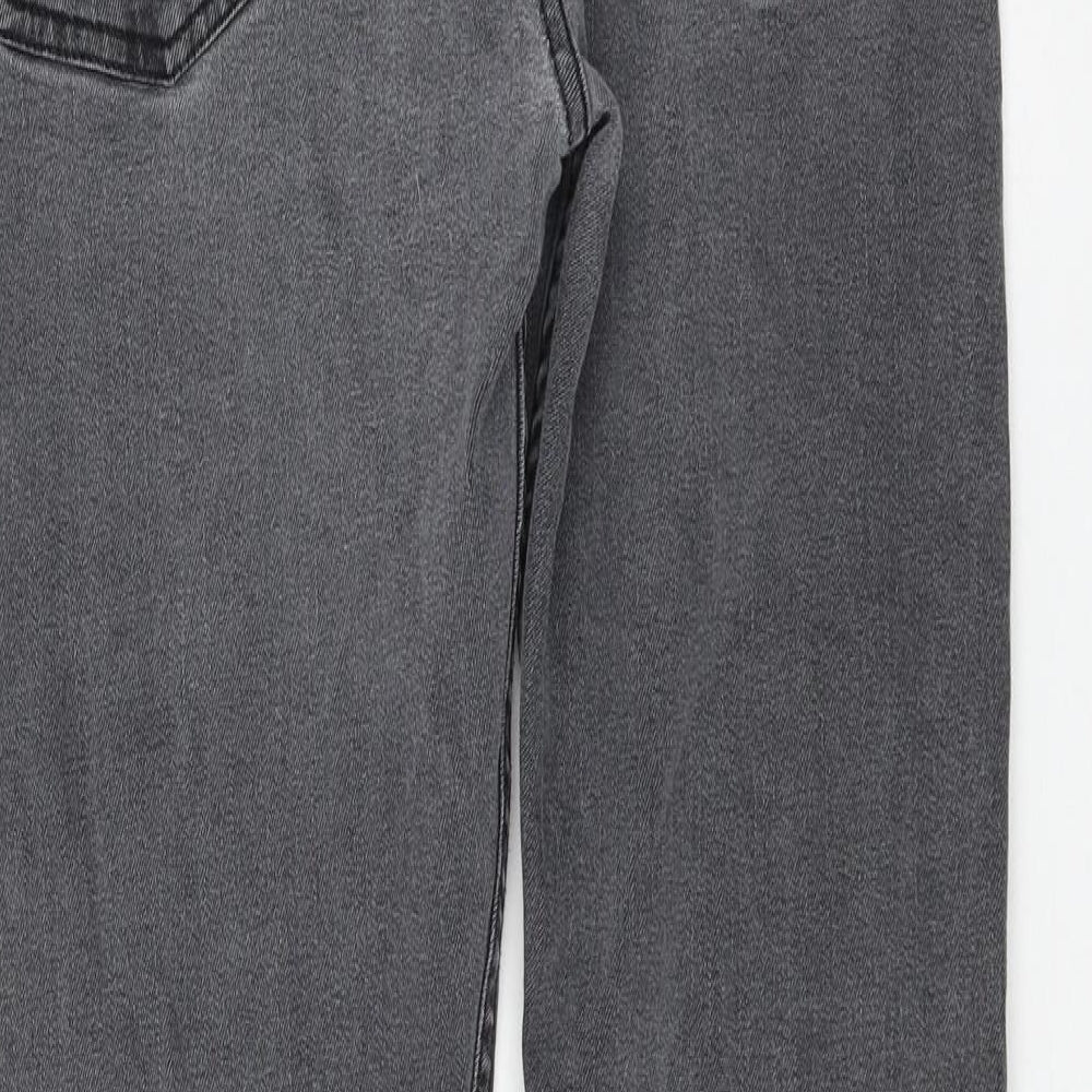 Topman Mens Grey Cotton Skinny Jeans Size 32 in L32 in Regular Zip