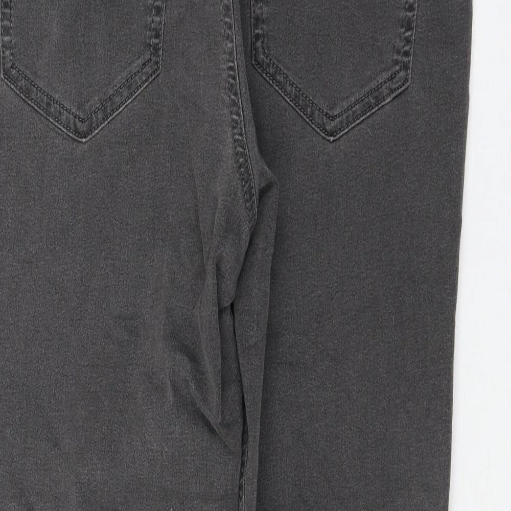 Marks and Spencer Womens Grey Cotton Jegging Jeans Size 12 L26 in Regular