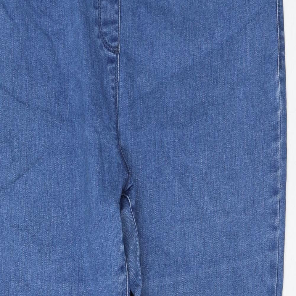 M&Co Womens Blue Cotton Jegging Jeans Size 16 L28 in Regular
