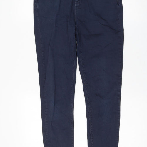 Maison De Nines Womens Blue Polyester Skinny Jeans Size 12 L30 in Regular Zip
