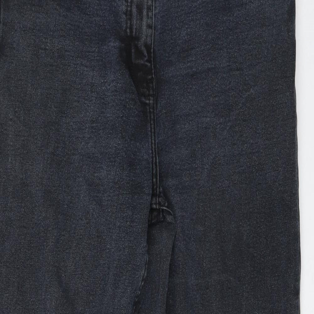 Cotton Traders Womens Black Cotton Mom Jeans Size 14 L25 in Regular Zip