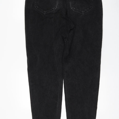 Lee Womens Black Polyester Mom Jeans Size 30 in L30 in Regular Zip