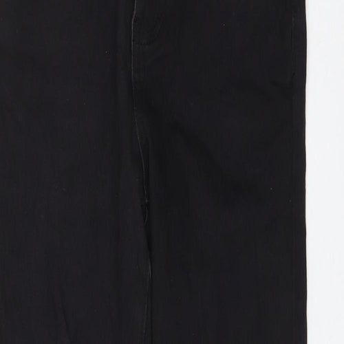 Miss Selfridge Womens Black Cotton Skinny Jeans Size 8 L26 in Regular Zip