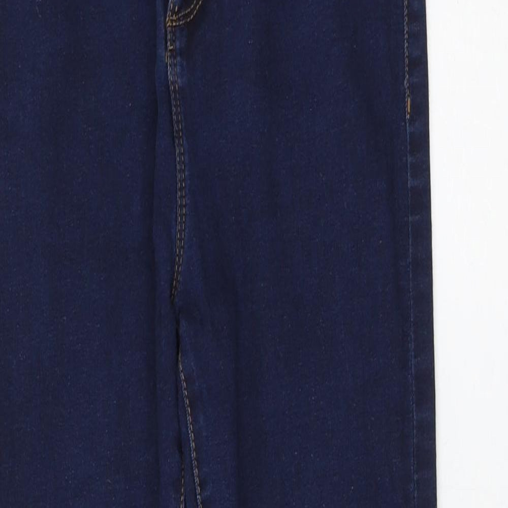 Primark Womens Blue Cotton Jegging Jeans Size 12 L25 in Regular Zip