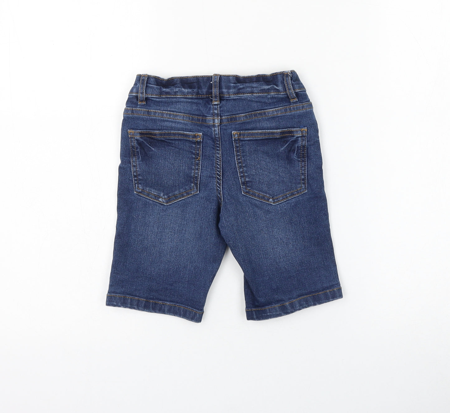 NEXT Boys Blue Cotton Bermuda Shorts Size 4 Years Regular Zip