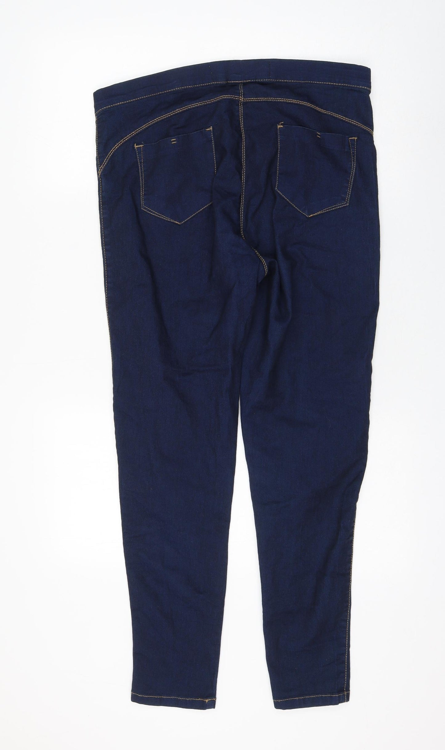 Primark Womens Blue Cotton Jegging Jeans Size 16 L27 in Regular