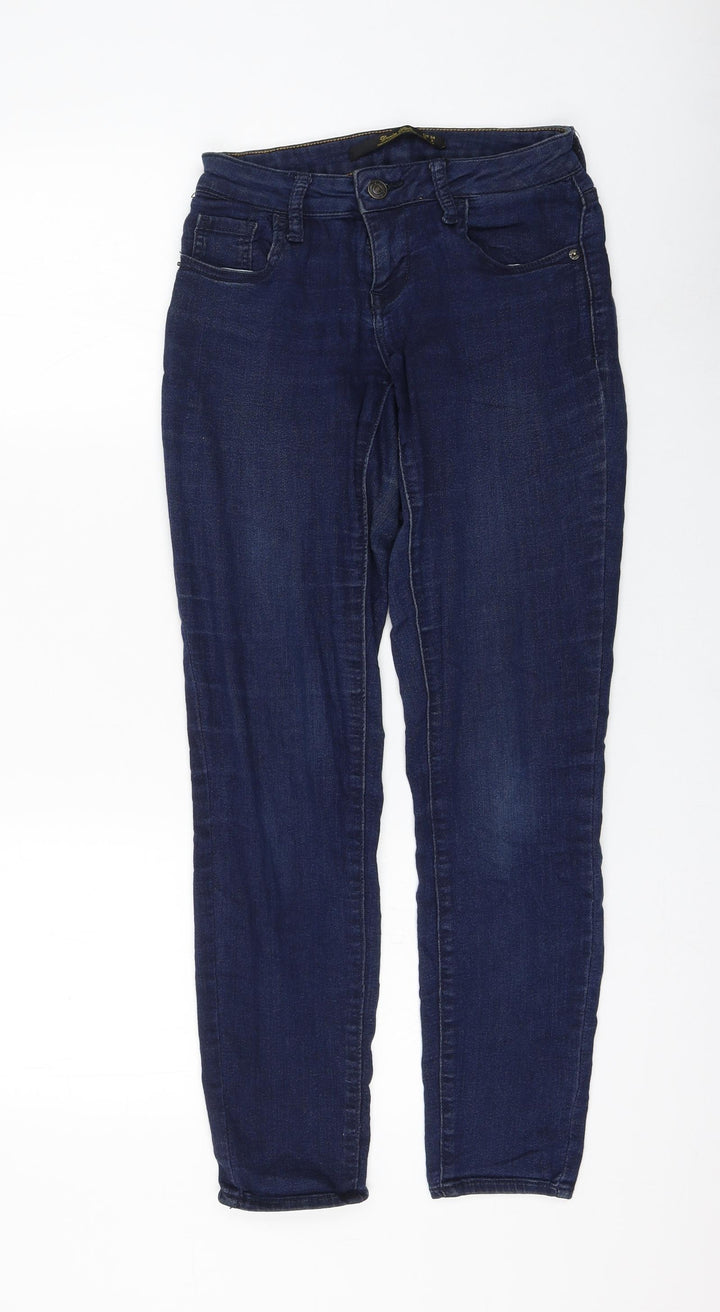 old na Womens Blue Cotton Skinny Jeans Size 6 L28 in Regular Zip