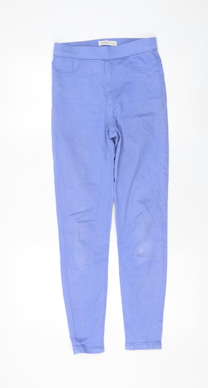 Marks and Spencer Womens Blue Cotton Jegging Jeans Size 6 L27 in Regular