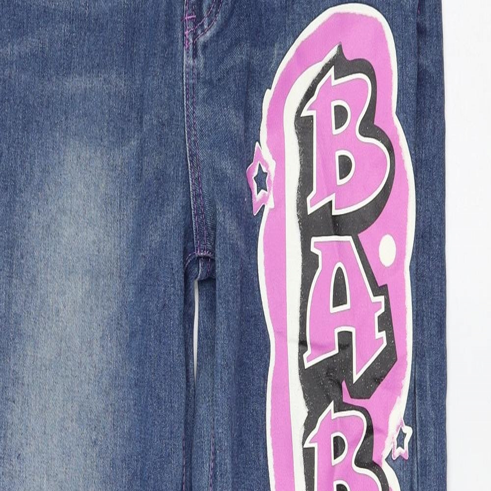 Preworn Womens Blue Polyester Straight Jeans Size 30 in L30 in Regular Zip - Baby Girl