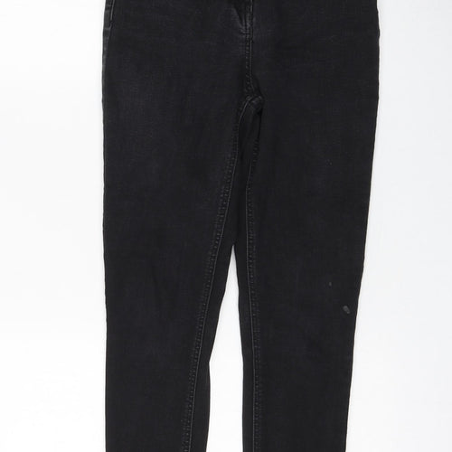 Papaya Womens Black Cotton Skinny Jeans Size 8 L27 in Regular Zip
