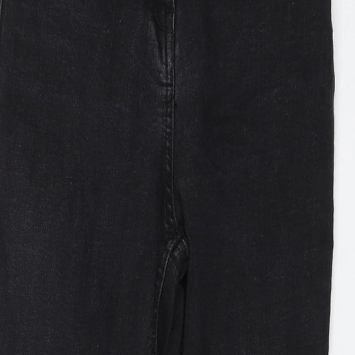 Papaya Womens Black Cotton Skinny Jeans Size 8 L27 in Regular Zip