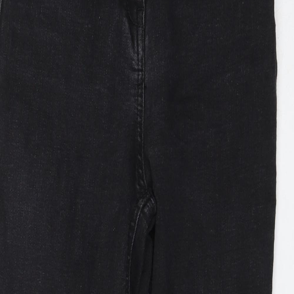 Papaya Womens Black Cotton Skinny Jeans Size 8 L27 in Regular Zip