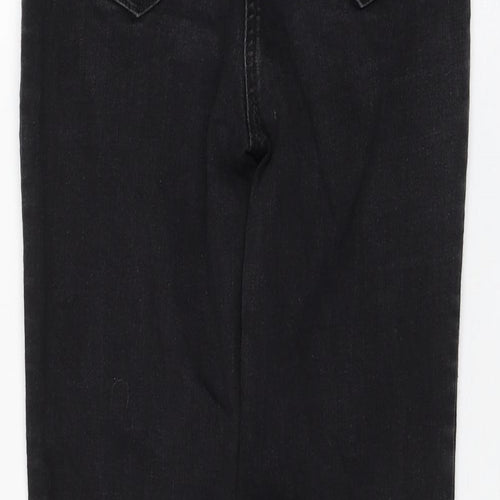 Papaya Womens Black Cotton Skinny Jeans Size 8 L27 in Regular Zip