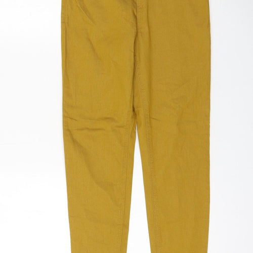 Marks and Spencer Womens Yellow Cotton Jegging Jeans Size 8 L28 in Regular
