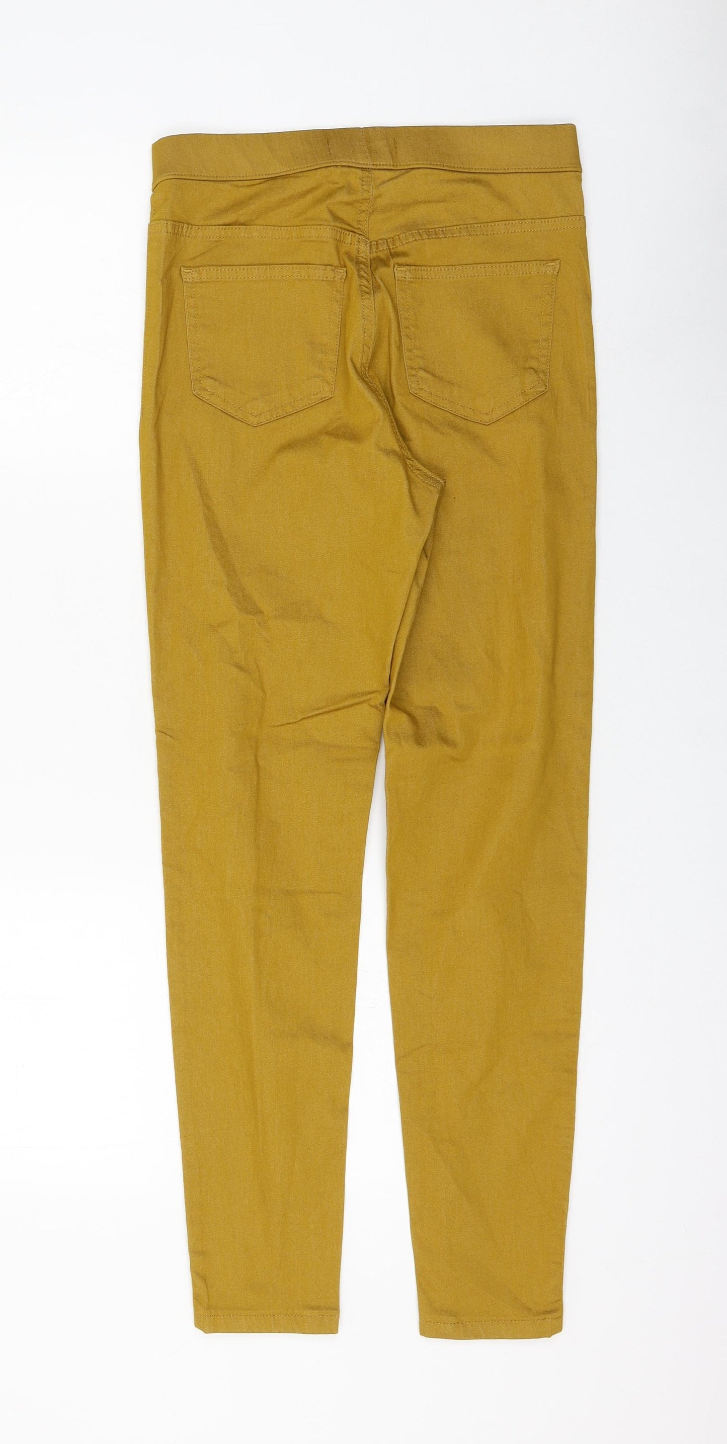 Marks and Spencer Womens Yellow Cotton Jegging Jeans Size 8 L28 in Regular
