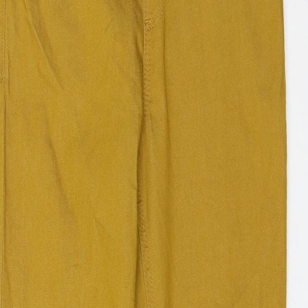 Marks and Spencer Womens Yellow Cotton Jegging Jeans Size 8 L28 in Regular
