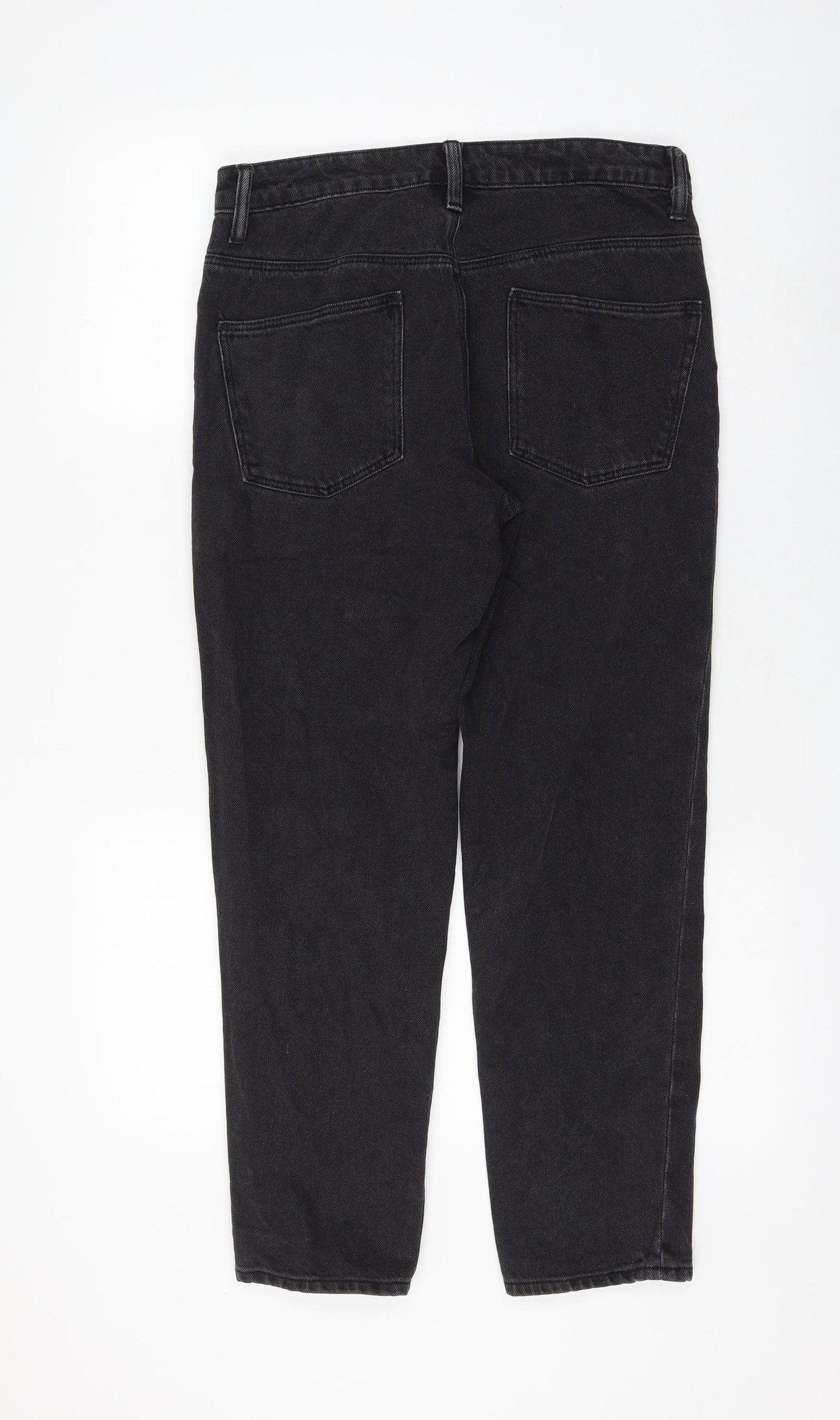 ASOS Womens Black Cotton Mom Jeans Size 29 in L32 in Regular Zip