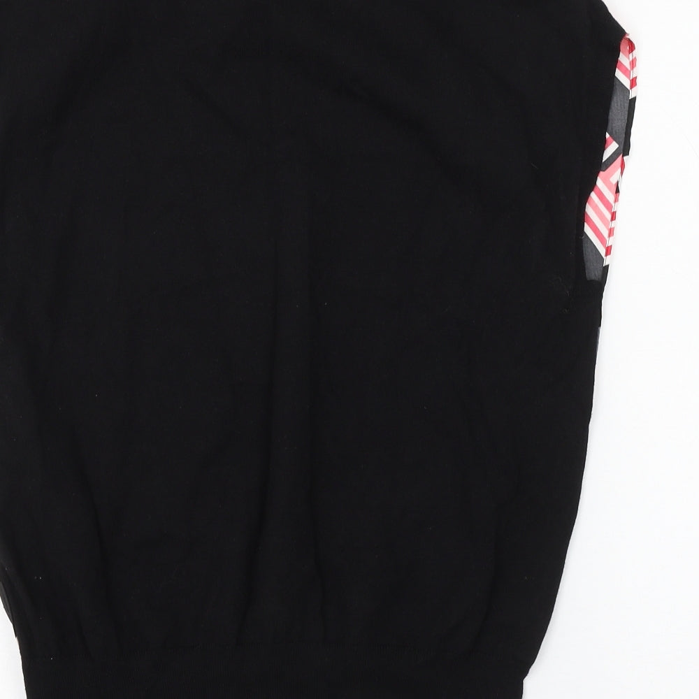 Principles Womens Multicoloured Geometric Polyester Basic Blouse Size 14 Round Neck