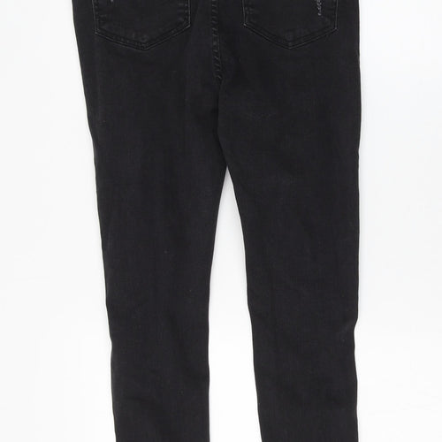 I SAW IT FIRST Womens Black Cotton Skinny Jeans Size 6 L26 in Regular Zip