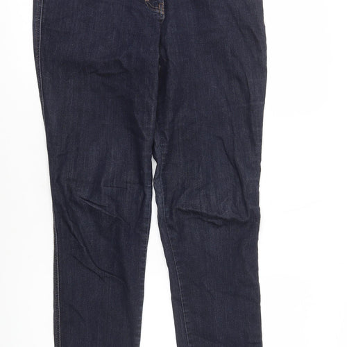 TU Womens Blue Viscose Skinny Jeans Size 14 L30 in Regular Zip