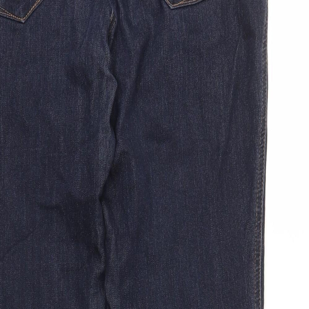 TU Womens Blue Viscose Skinny Jeans Size 14 L30 in Regular Zip