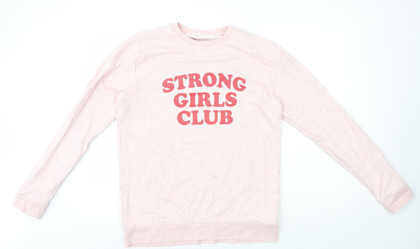 Stanley/Stella Womens Pink Cotton Pullover Sweatshirt Size L Pullover - Strong Girls Club