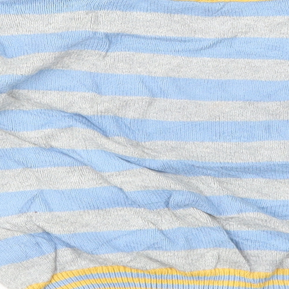 NEXT Boys Blue Striped 100% Cotton Pullover Jumper Size 9-12 Months Pullover