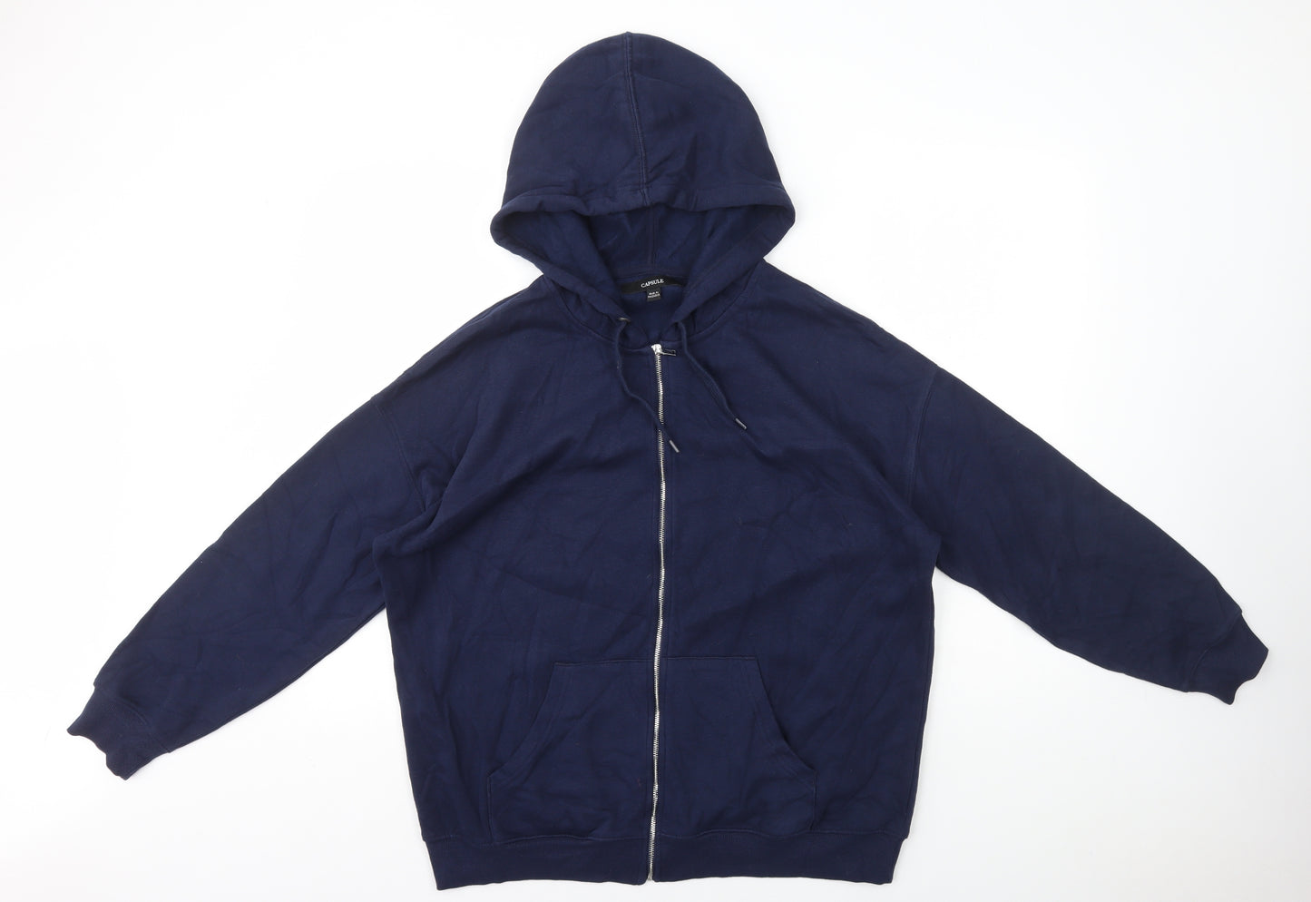 Capsule Womens Blue Cotton Full Zip Hoodie Size 18 Zip