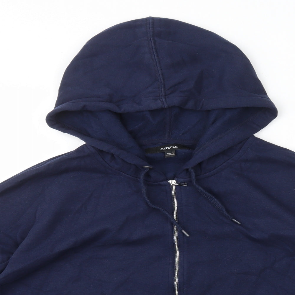 Capsule Womens Blue Cotton Full Zip Hoodie Size 18 Zip