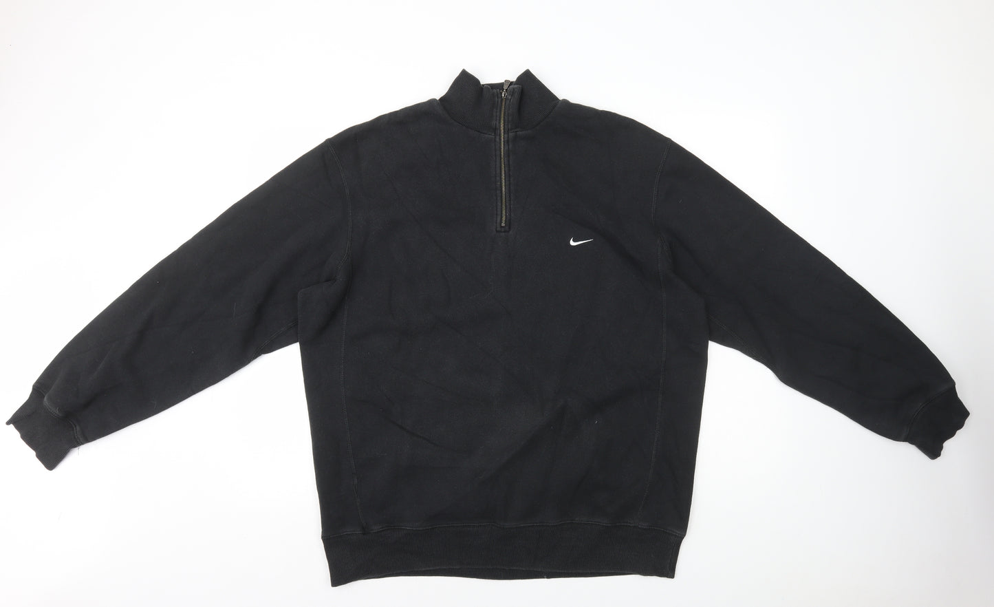 Nike Mens Black Cotton Pullover Sweatshirt Size XL