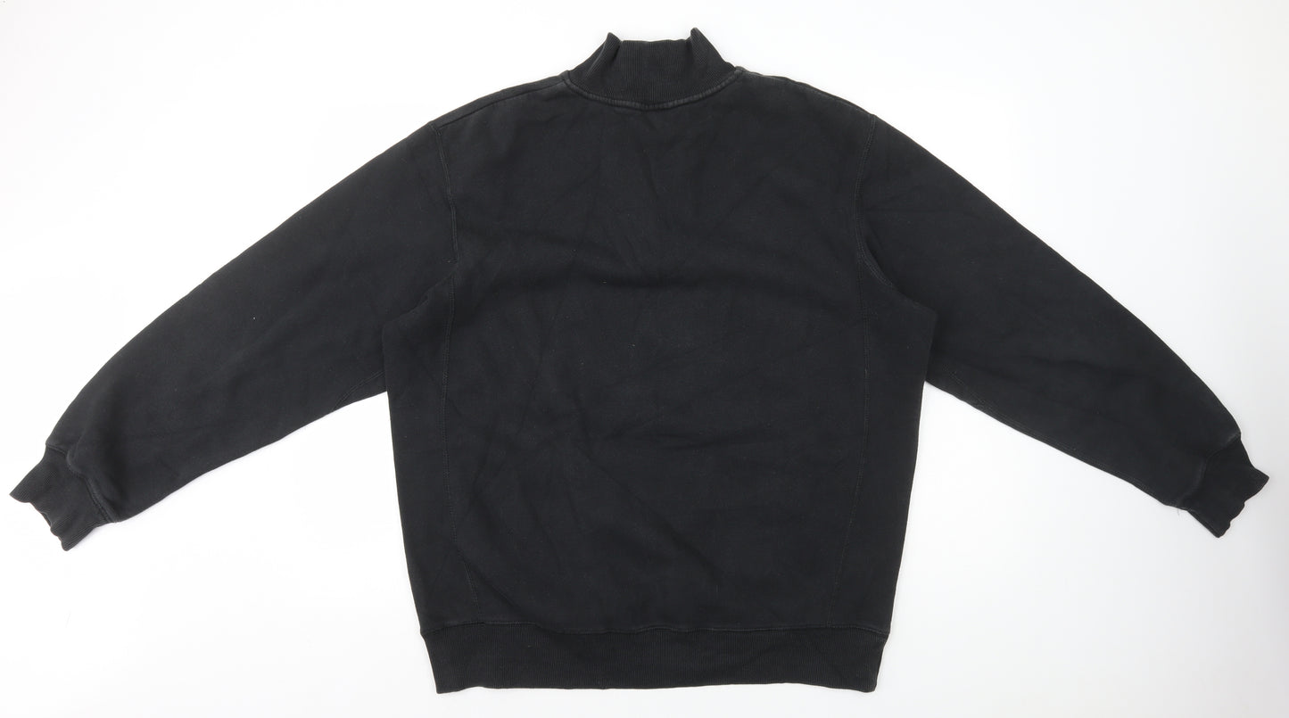 Nike Mens Black Cotton Pullover Sweatshirt Size XL