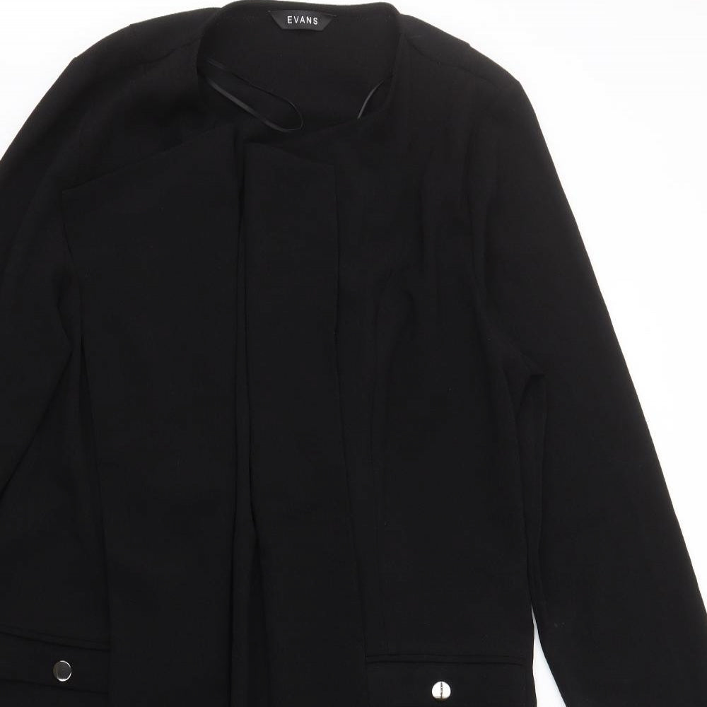 Evans Womens Black Jacket Size 16