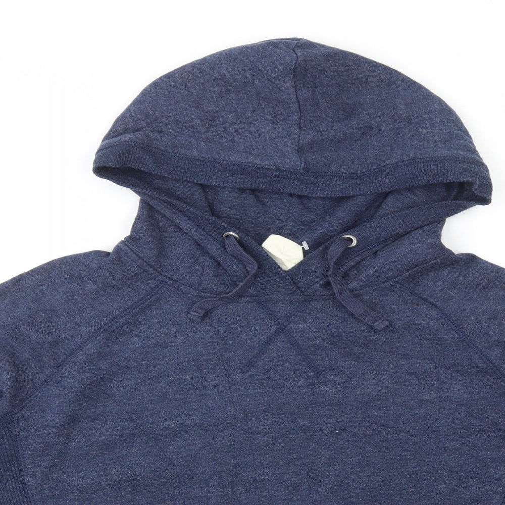 New Look Womens Blue Cotton Pullover Hoodie Size 12 Pullover