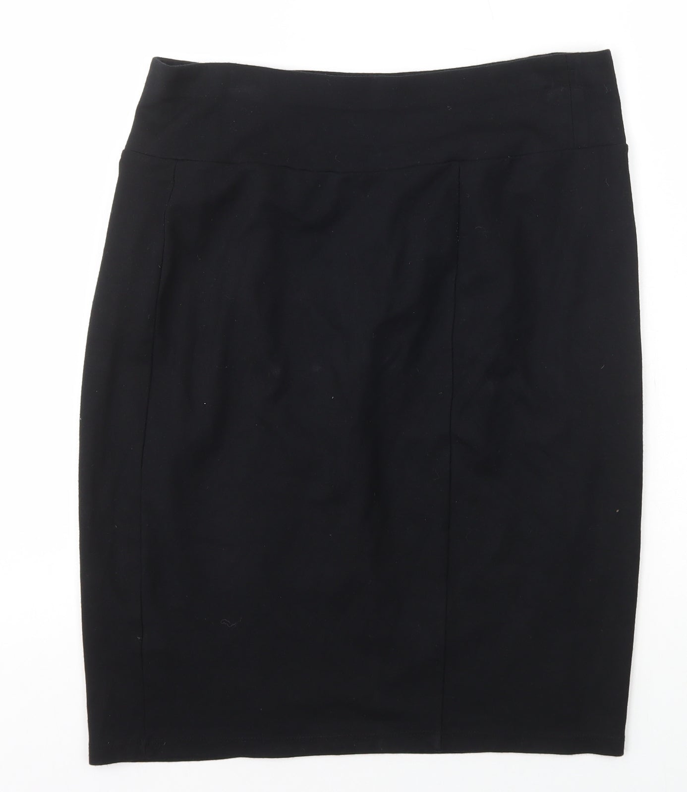 F&F Womens Black Viscose Straight & Pencil Skirt Size 16