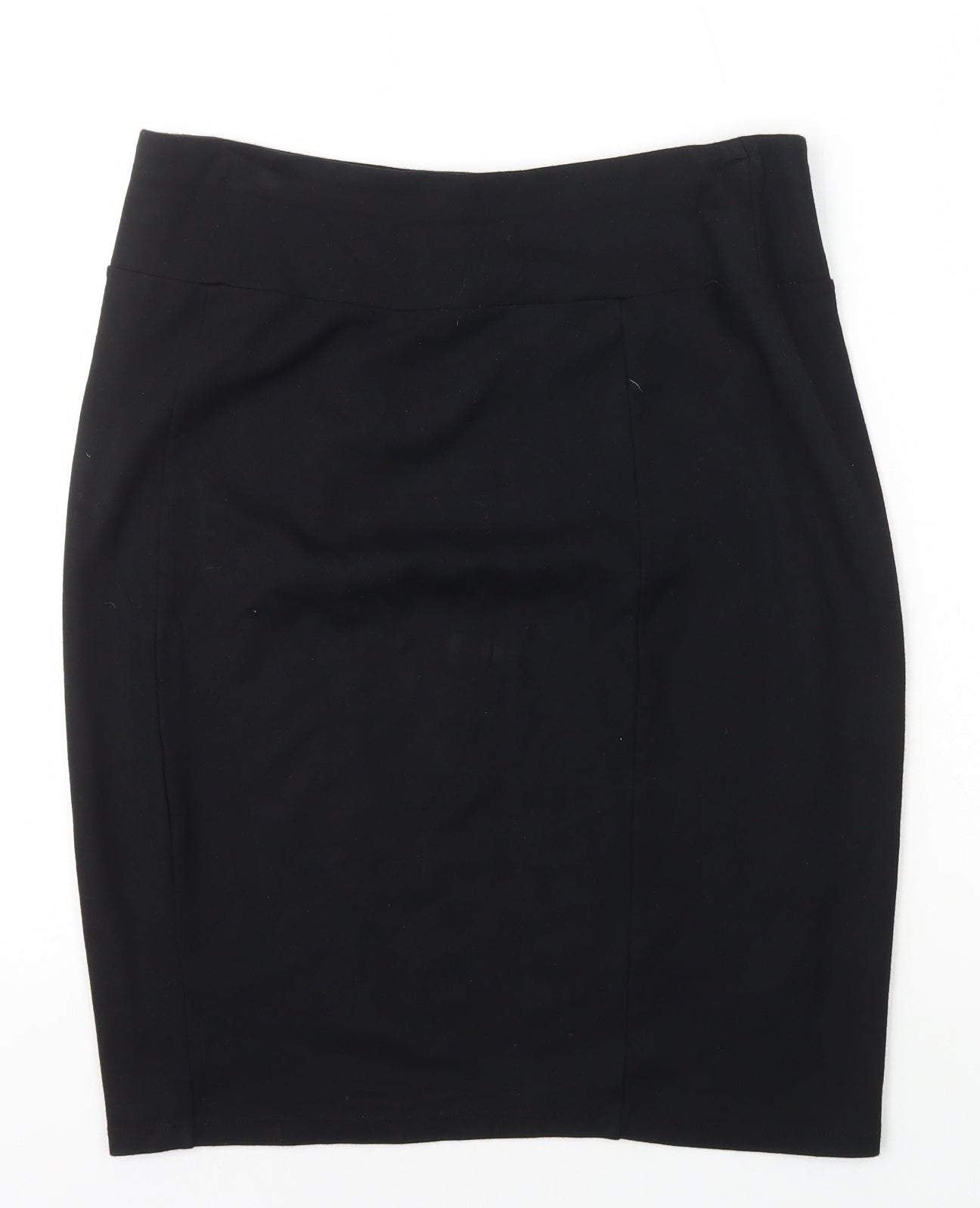 F&F Womens Black Viscose Straight & Pencil Skirt Size 16