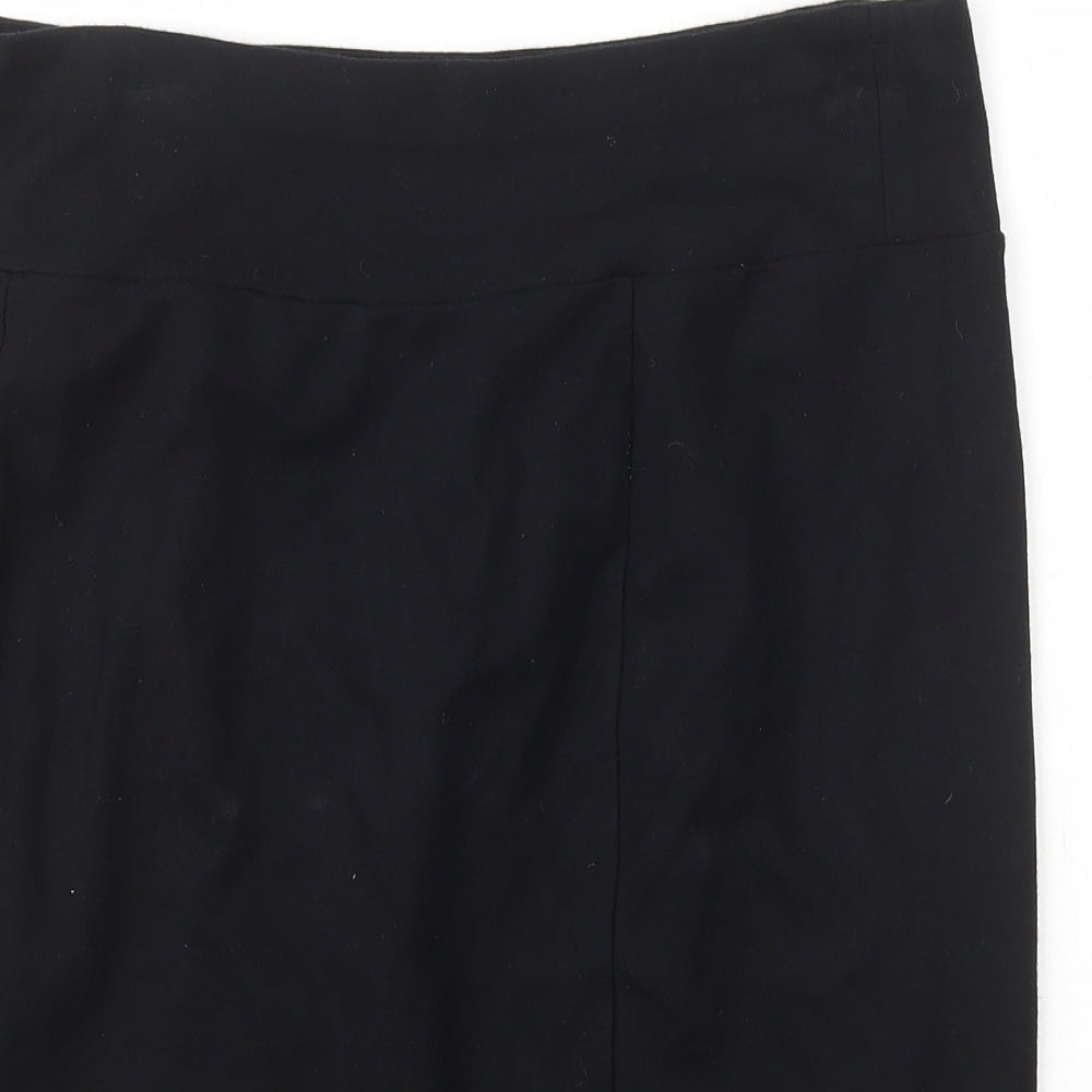 F&F Womens Black Viscose Straight & Pencil Skirt Size 16