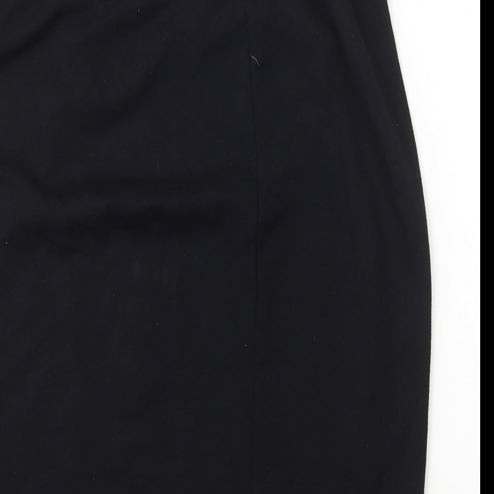 F&F Womens Black Viscose Straight & Pencil Skirt Size 16