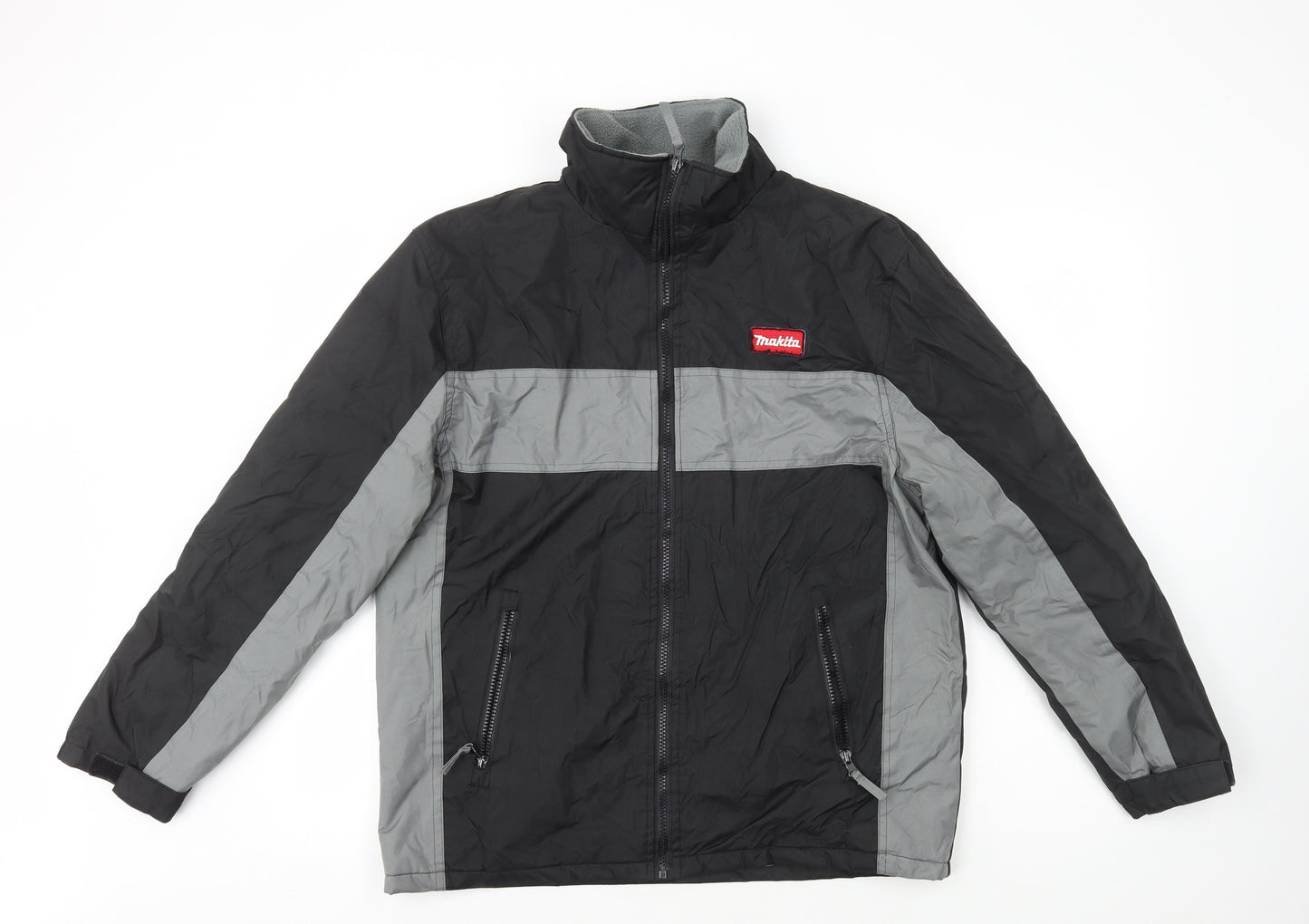Altitude Mens Black Windbreaker Jacket Size S Zip