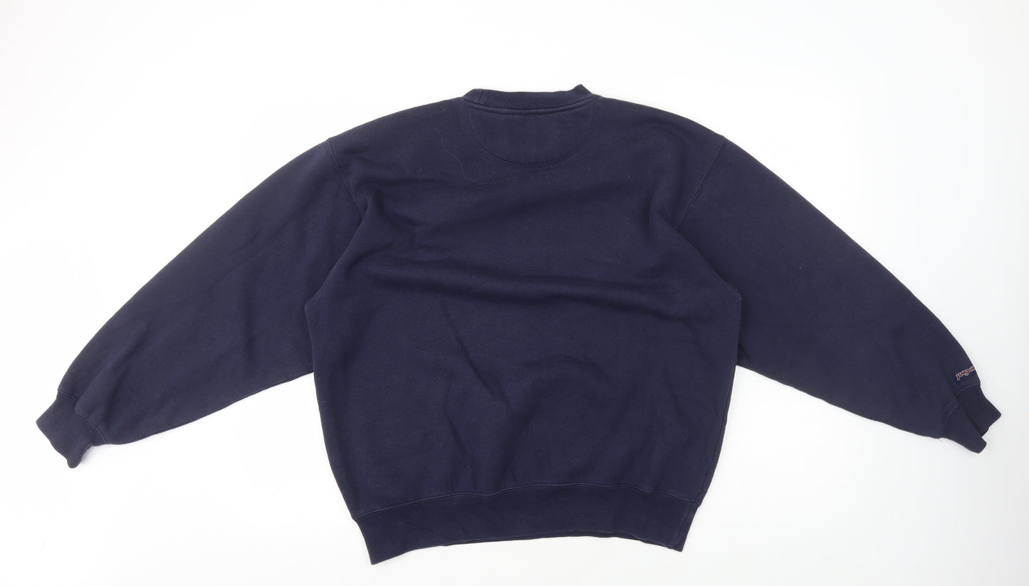 JanSport Mens Blue Cotton Pullover Sweatshirt Size M - Cabelas