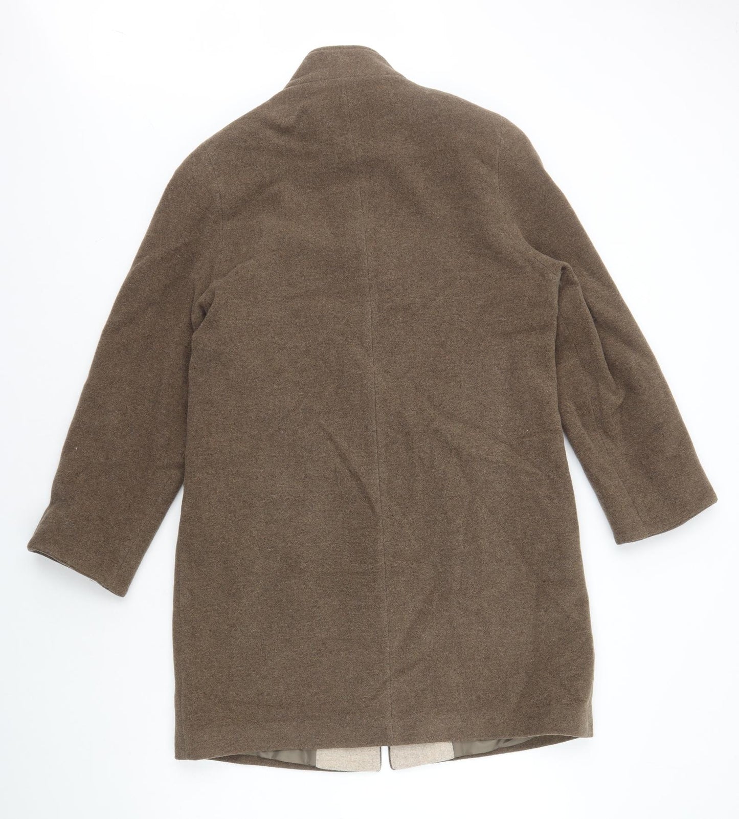 BHS Womens Brown Overcoat Coat Size 10 Button