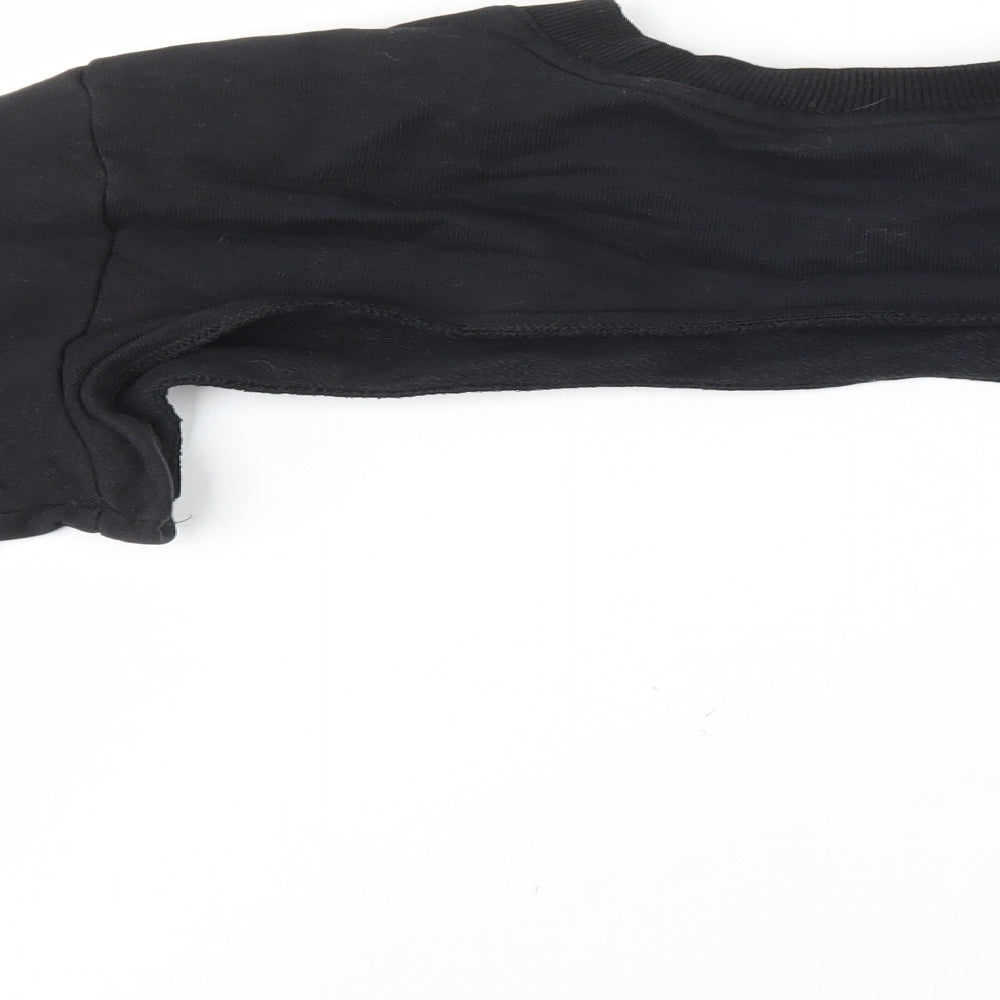 adidas Womens Black Striped Cotton Shrug Sweatshirt Size 18 Pullover - Extreme Cropped Sweatshirt