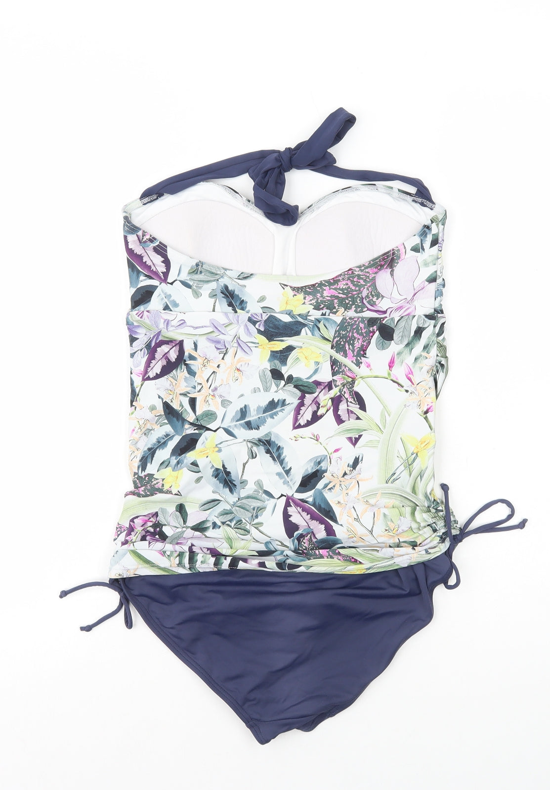 NEXT Womens Blue Floral Polyamide One Piece Size 14