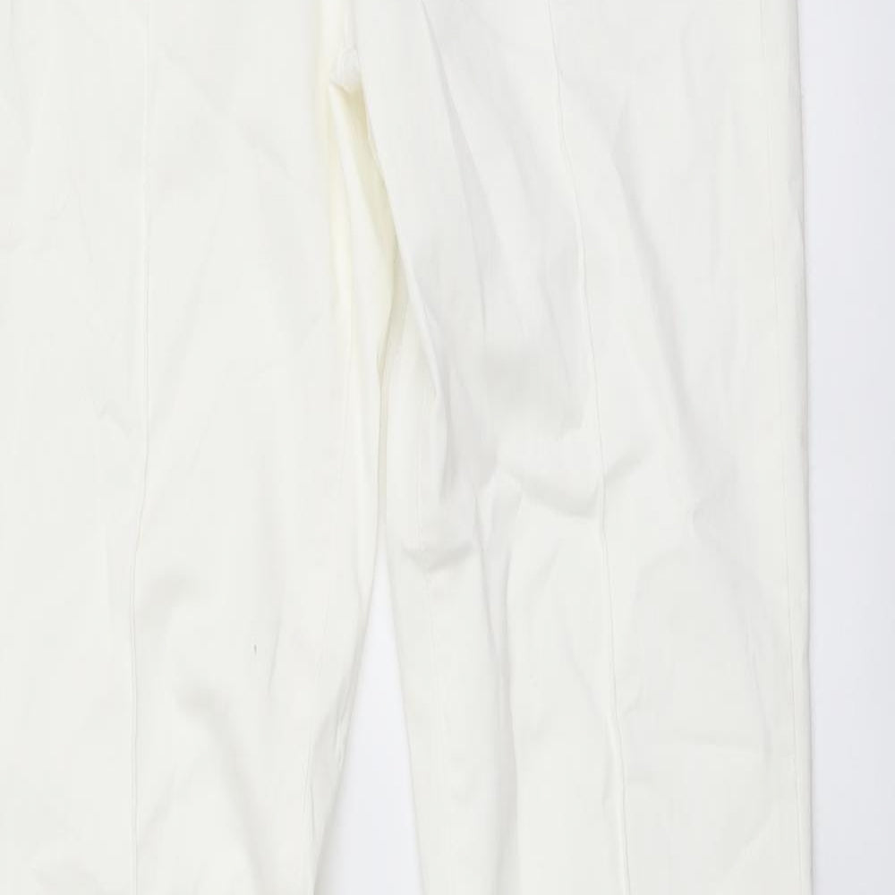 Pierre Balmain Womens White Cotton Bootcut Jeans Size 29 in L37 in Regular Button